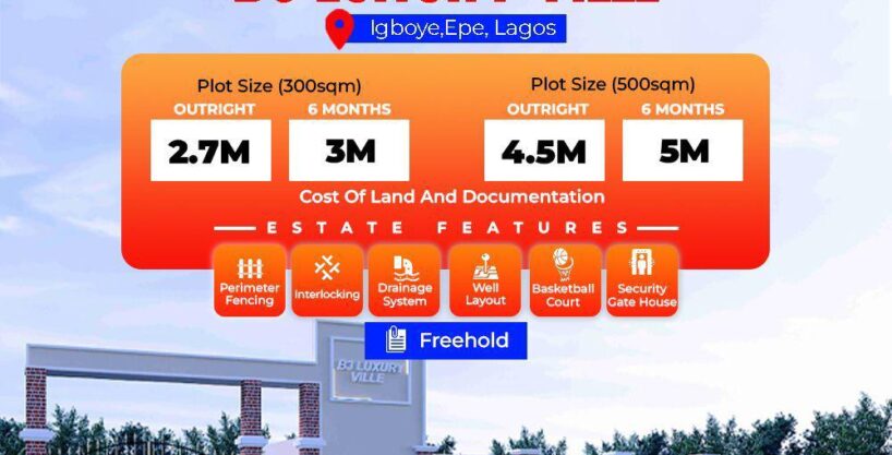 B3 LUXURY VILLE PROPERTY IN LAGOS